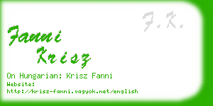 fanni krisz business card